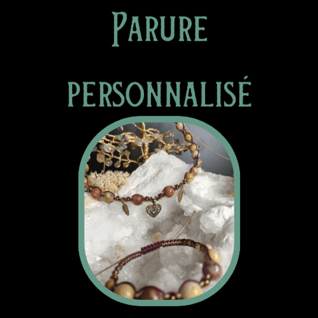 Parure collier et bracelet personnalisé/canalisé